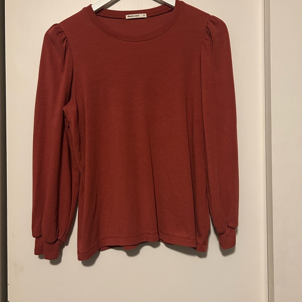Cute Marine Layer shirt in terracotta color